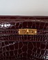 Hermes Kelly Wallet (Long Wallet) Shiny Alligator Skin in Bordeaux, other view